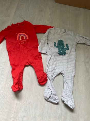 Lot de deux pyjamas fins