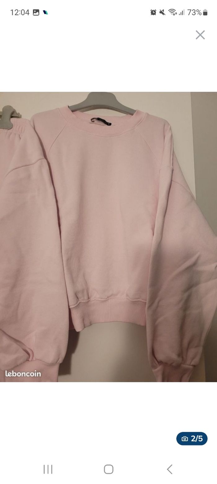 Ensemble Jogging rose pale Zara -Taille M (38)💕 - photo numéro 2