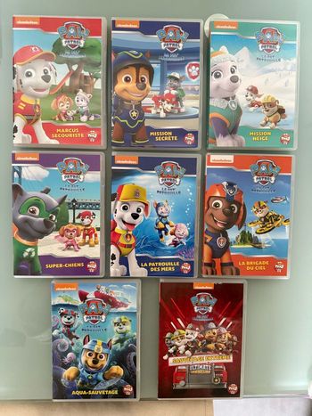 Lot de 8 DVD de la Pat’ Patrouille/Paw Patrol Nickelodeon