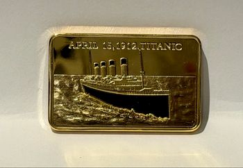 Lingot commémoratif plaqué or - Titanic