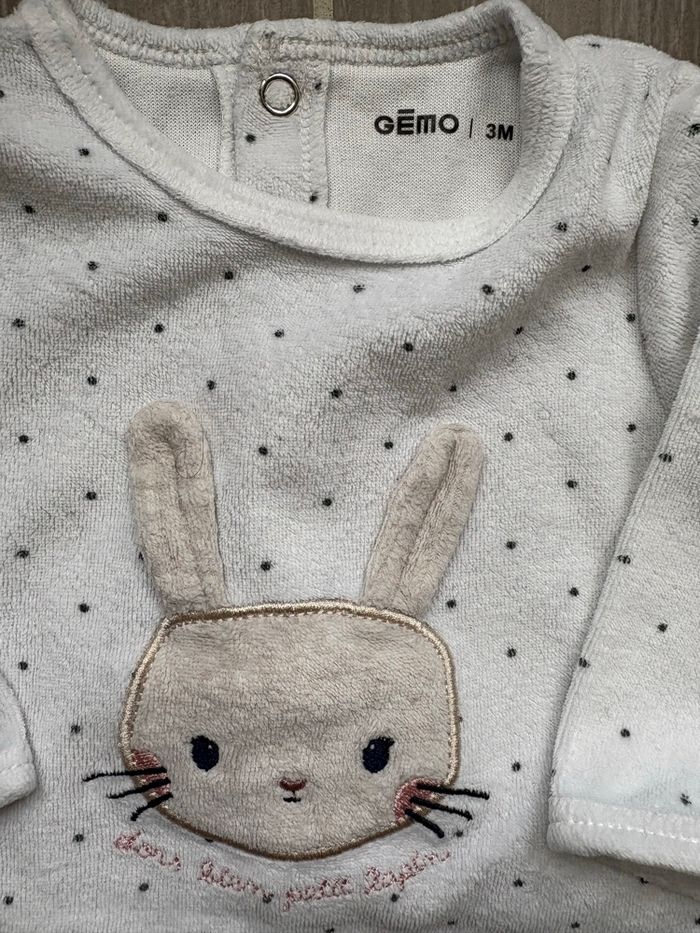 Lot pyjamas velours 3 mois - photo numéro 8