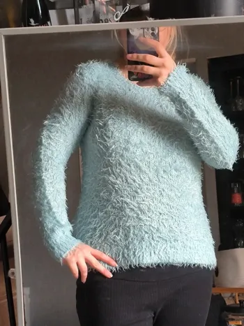 Pull doux bleu ciel