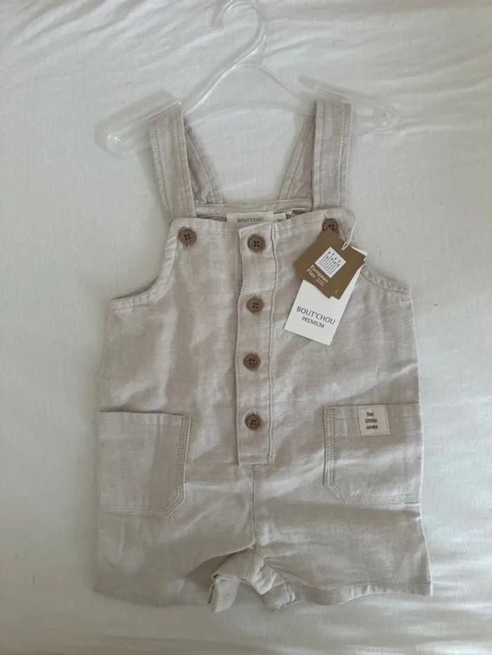 Salopette beige bout’chou