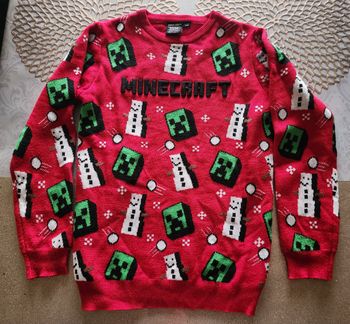 Pull en laine Minecraft 12/13 ans 158cm