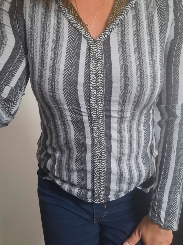 Blouse cache cache gris