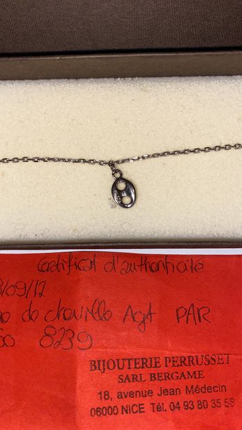 Bracelet cheville argent