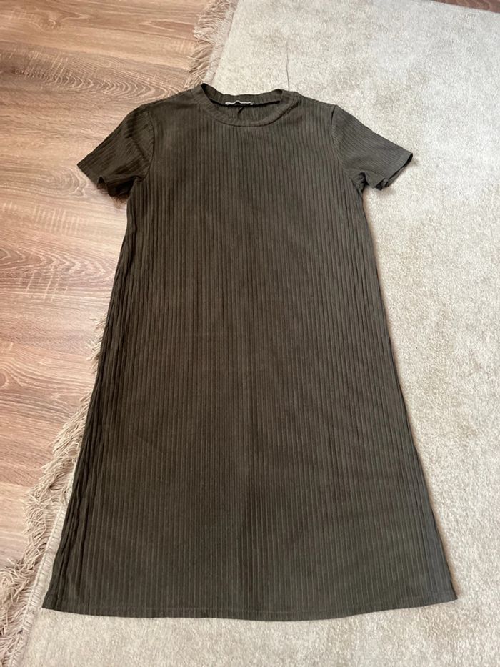 Robe Zara côtelé vert foncé taille S - photo numéro 5