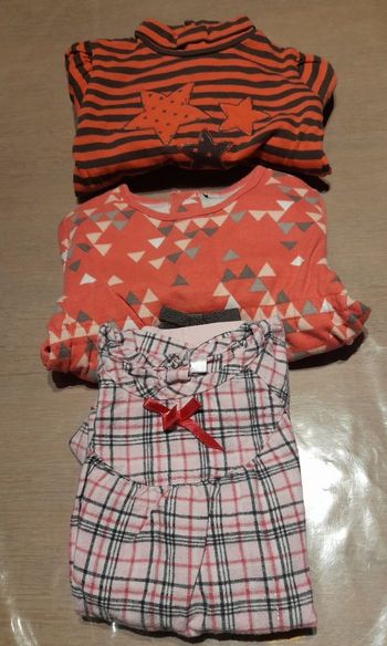 Lot de 3 ensembles fille 68