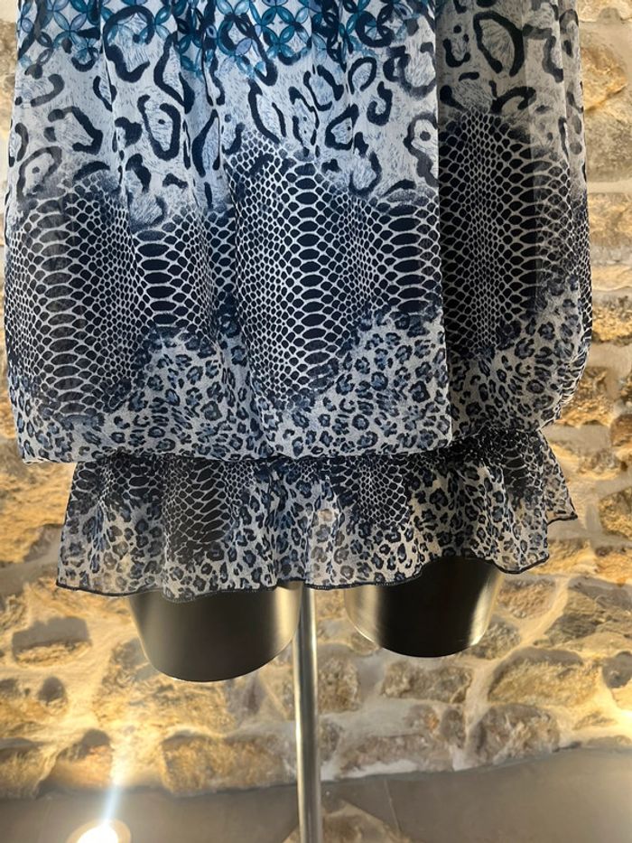 Débardeur vintage imprimé bleu cookie 7 M/L - photo numéro 3