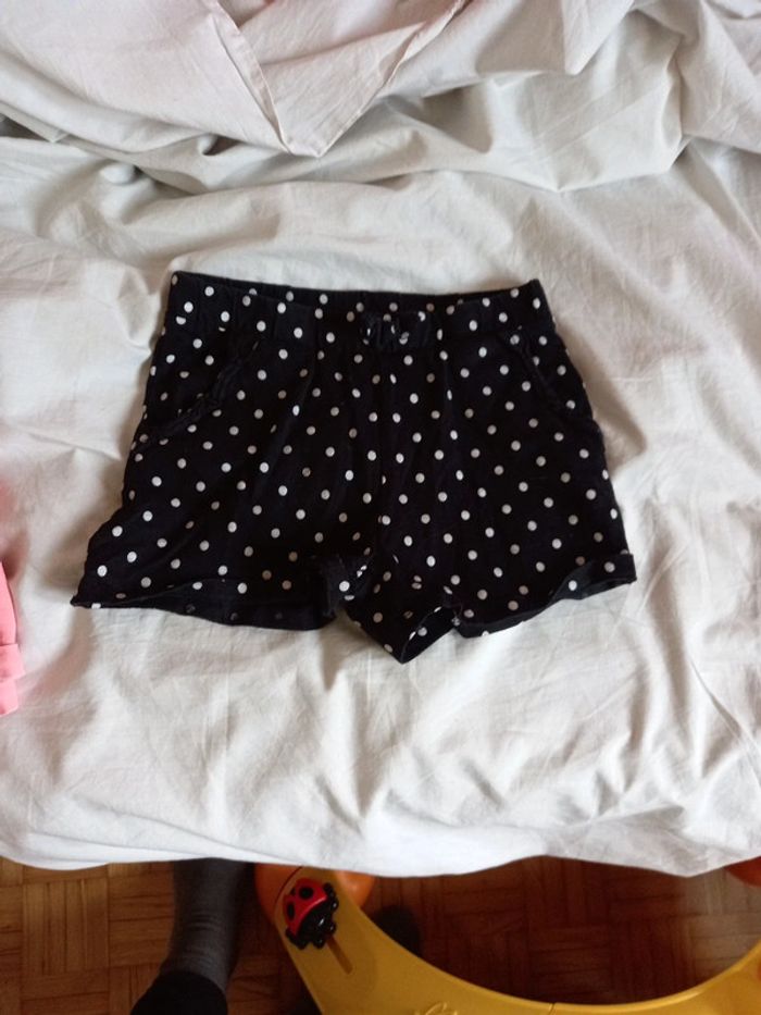 Short fille 8 ans à pois