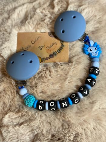 Attache doudou axolotl