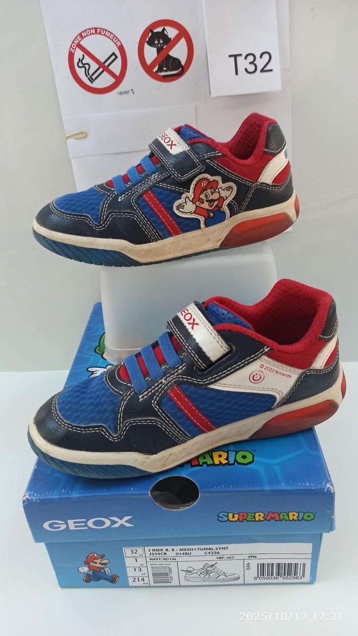 T32 basket geox respira Geox J Inek Boy B Sneakers  J259CB  navy royal - photo numéro 3