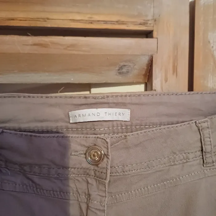 Pantalon Armand Thiery femme taille 40 marron clair - photo numéro 2