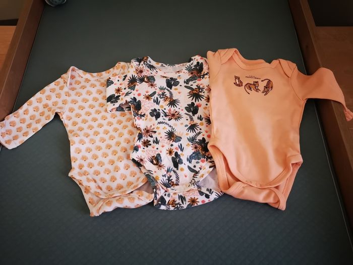 Bodies manches longues taille 1 mois vertbaudet - photo numéro 2