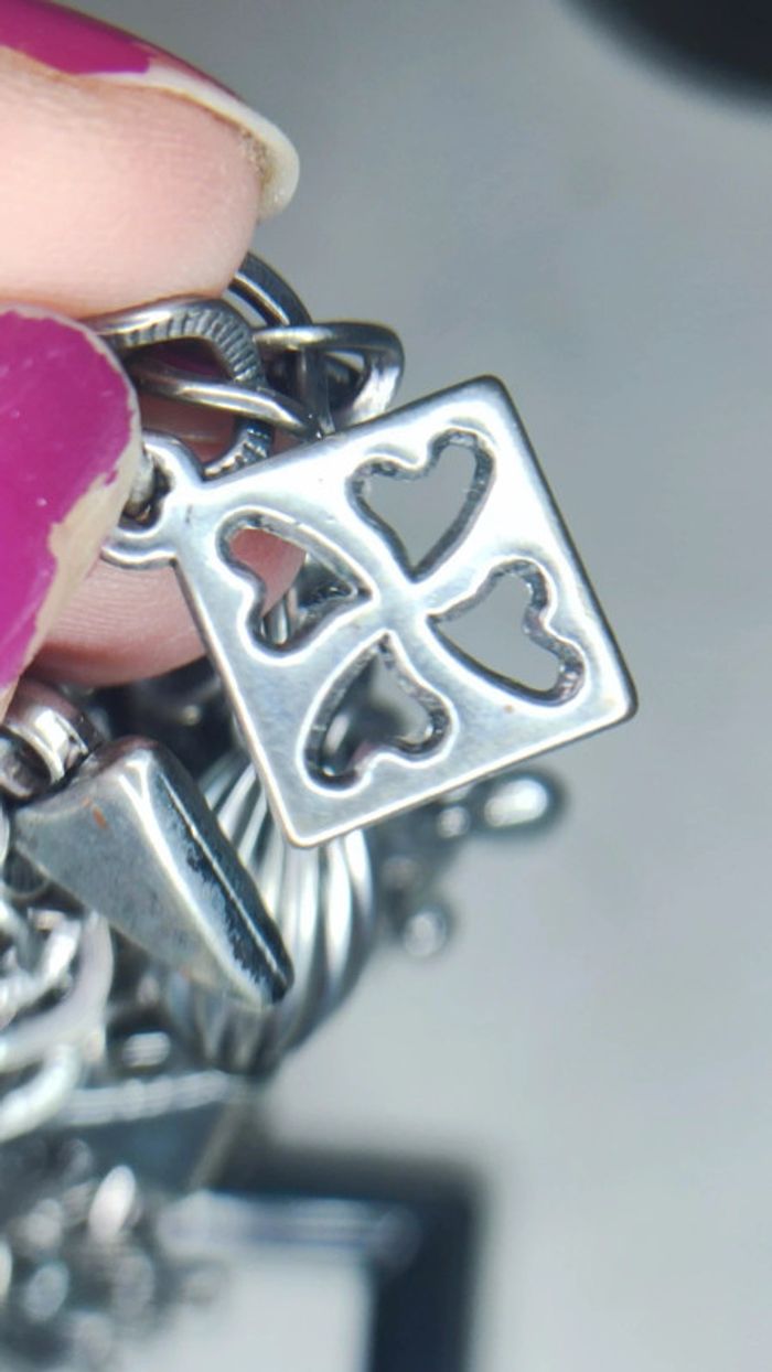 Bracelet charms en argent vintage - photo numéro 11