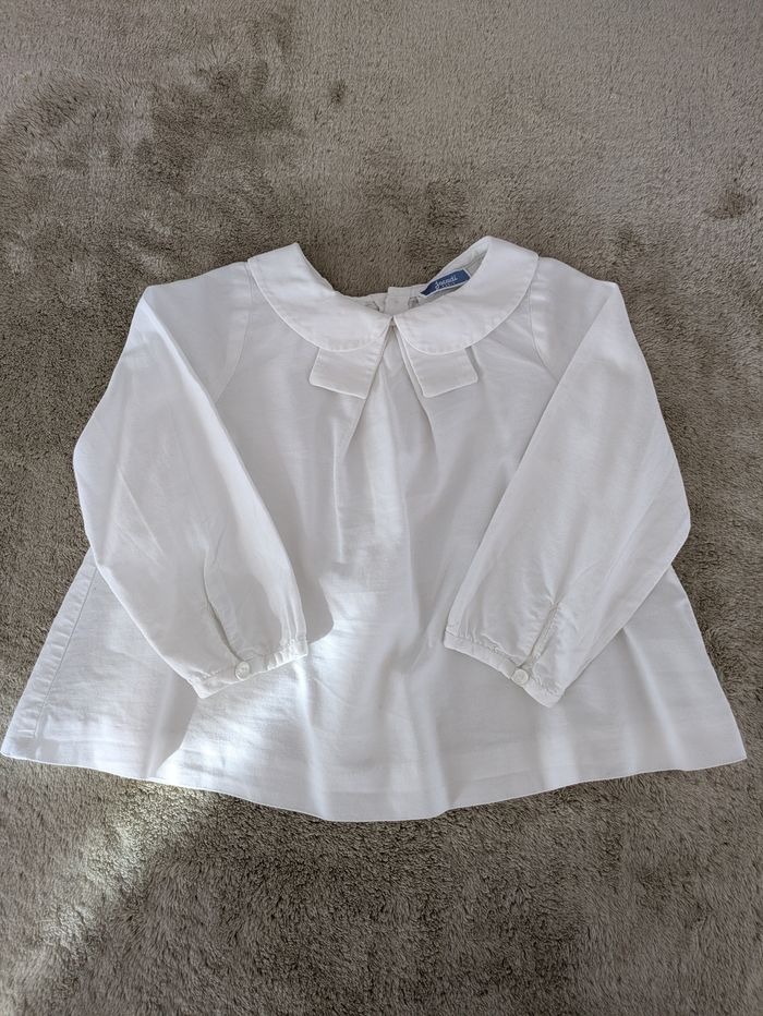 Blouse Blanche Col Claudine