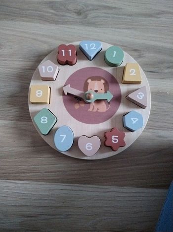Horloge puzzle en bois