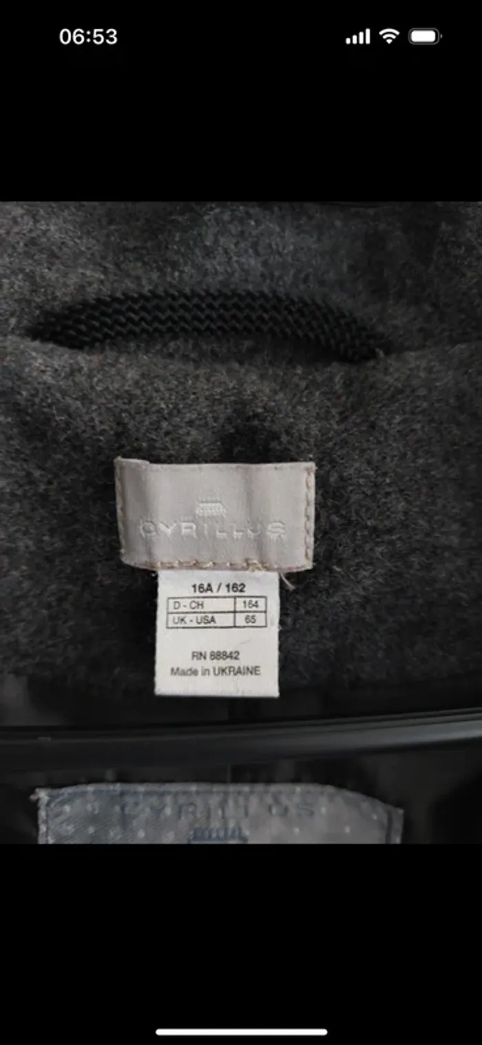 Manteau Cyrillus taille 16 ans ou S - photo numéro 4