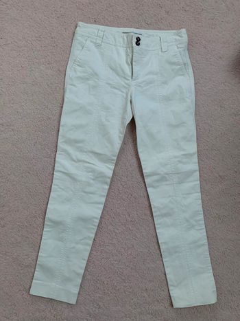Pantalon blanc droit taille basse