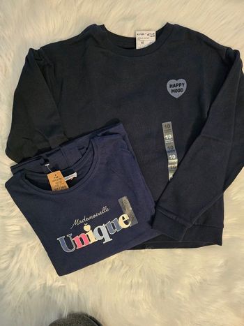 Neufs (non portés)😍😍 sweat et teeshirt ML 10 ans fille 🩷🩷🩷