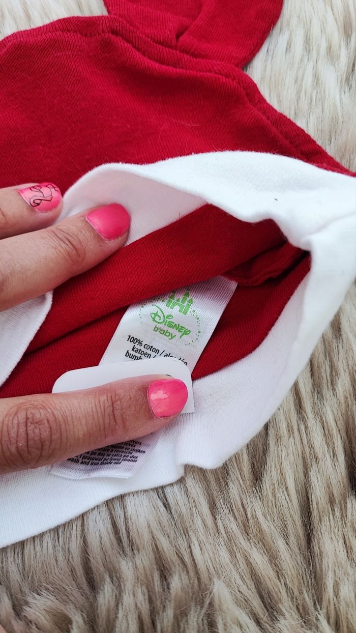 Bonnet rouge minnie 6/12 mois - photo numéro 3