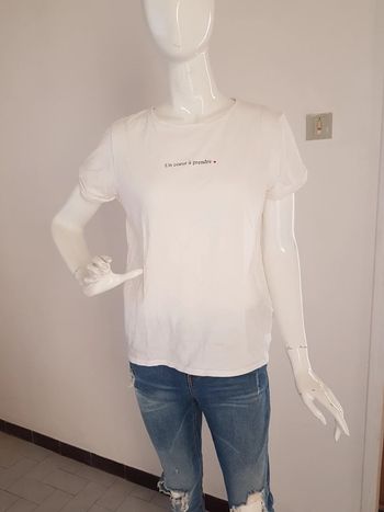 Tee shirt blanc imprimé