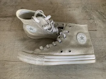 Superbes converse grises argentées femme 36,5