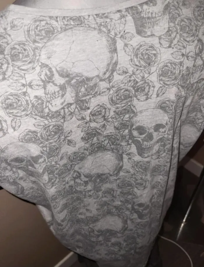 Tee-shirt homme imprimé tête de mort XL - photo numéro 4