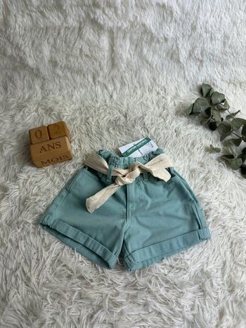 Short style paperbag Vertbaudet taille 2 ans coloris menthe