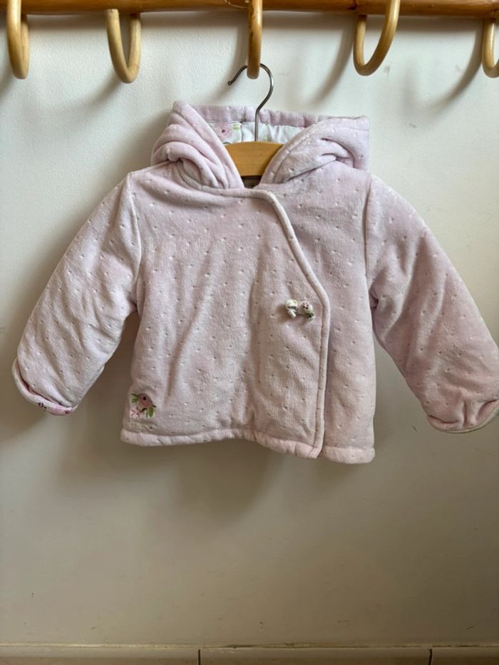 Manteau chaud rose pastel 6 mois Sergent Major - photo numéro 2