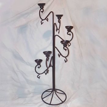 Grand chandelier à 6 bougeoirs