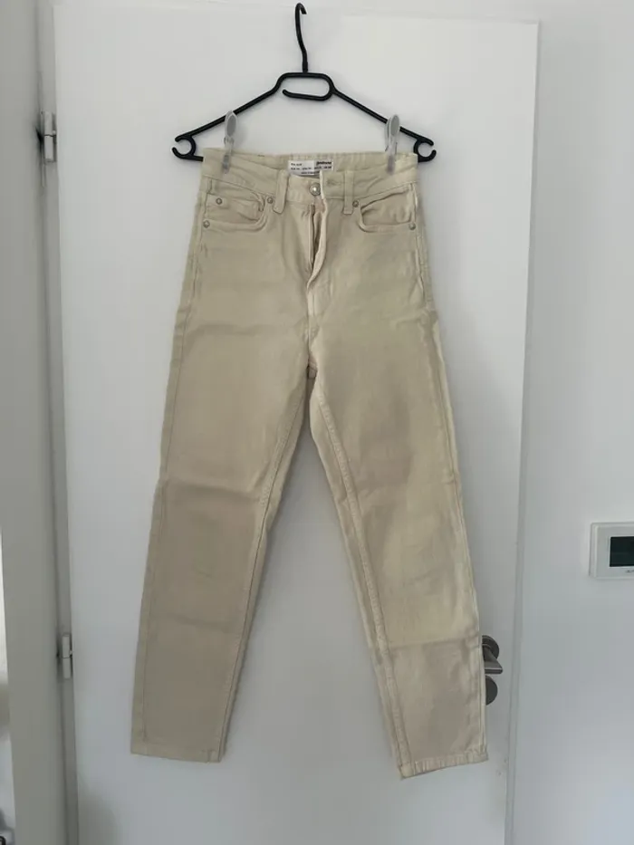 Jean mom beige