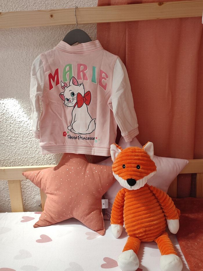 Veste Marie des Aristochats - Rose et blanche- 24 mois - Comme neuve - Disney baby - photo numéro 3