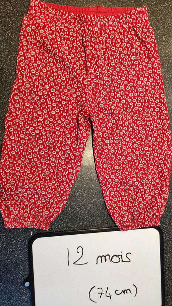t-shirt + pantalon léger taille 12 mois - photo numéro 2