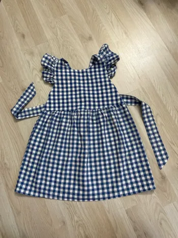 Robe à bretelles rétro, motif vichy Taille 6 ans