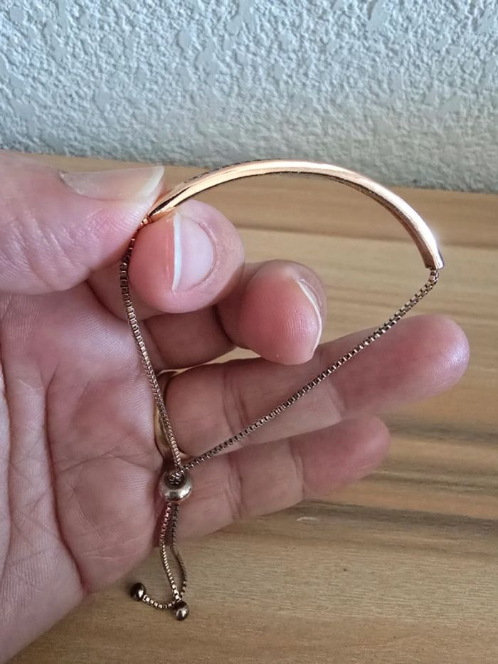 Bracelet demi ouvert couleur bronze - photo numéro 2