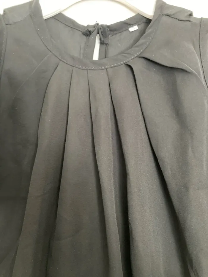 Top fluide noir transparent - Taille S - photo numéro 3