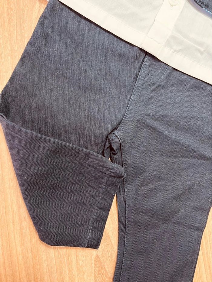 Taille 12 mois tenue de fête garçon Pommette bleu marine et blanc * chic * 💙 - photo numéro 2