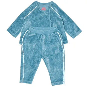 Ensemble 3 mois en velours Bonton