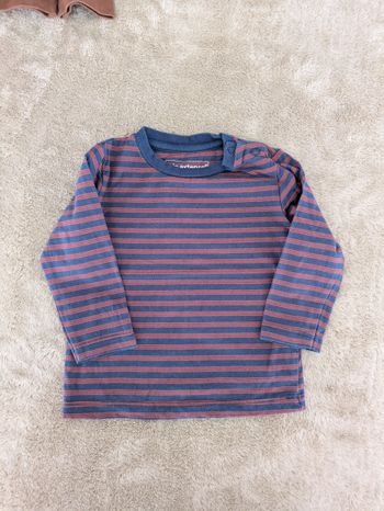 In Extenso - T-Shirt Manches Longues Bébé Rayé