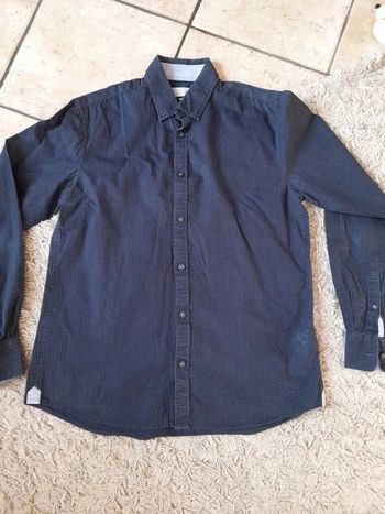 Chemise coton TM Celio bleu nuit