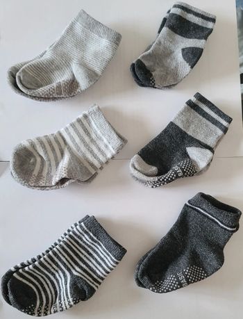 Lot de 6 paires de chaussettes antidérapantes