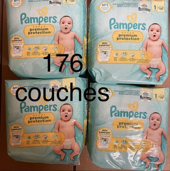 8 paquets couches Pampers taille 1