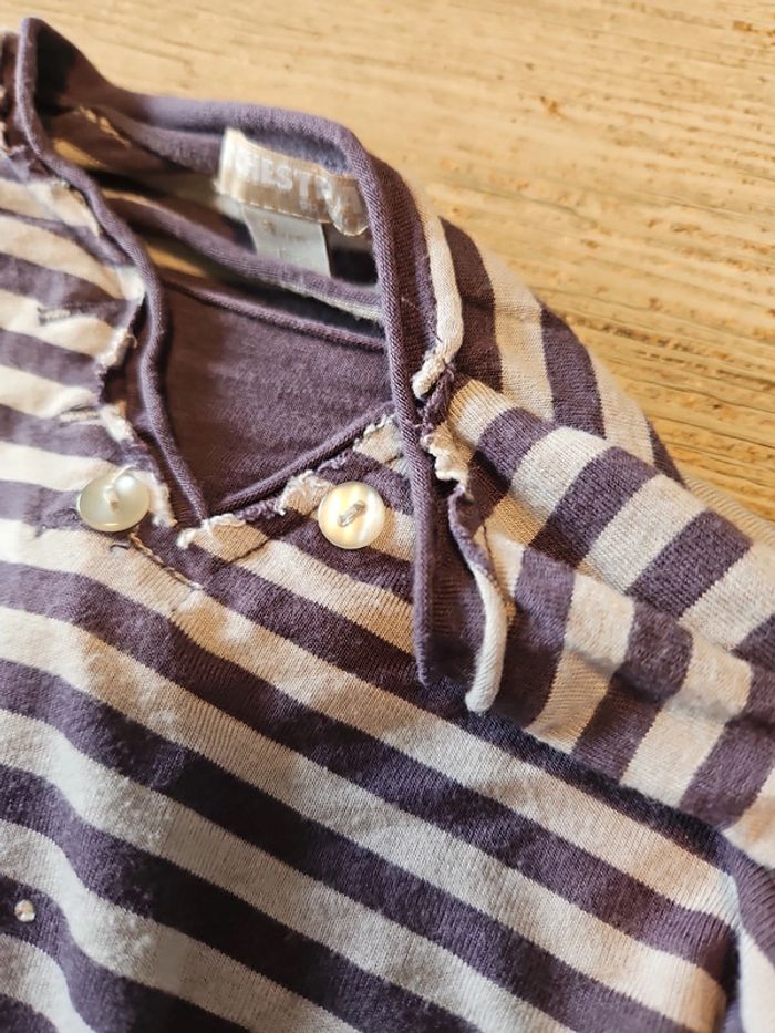 Blouse légère à manches longues mauve et grise, Orchestra, 6 ans - photo numéro 8