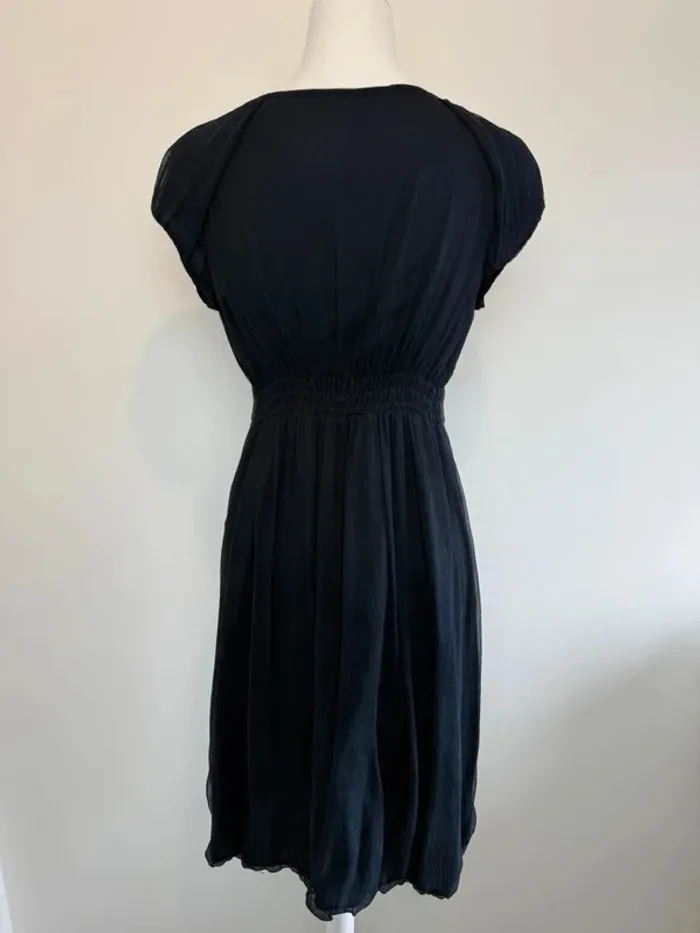 Robe en soie et gilet Marie Méro marine taille 40 très bon état - photo numéro 8