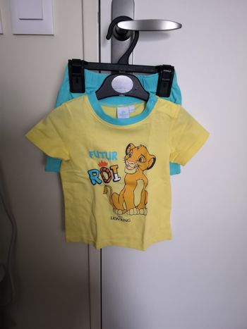 Pyjama 2 pièces (Tee-shirt + short) Simba 12 mois (74 cm) Disney