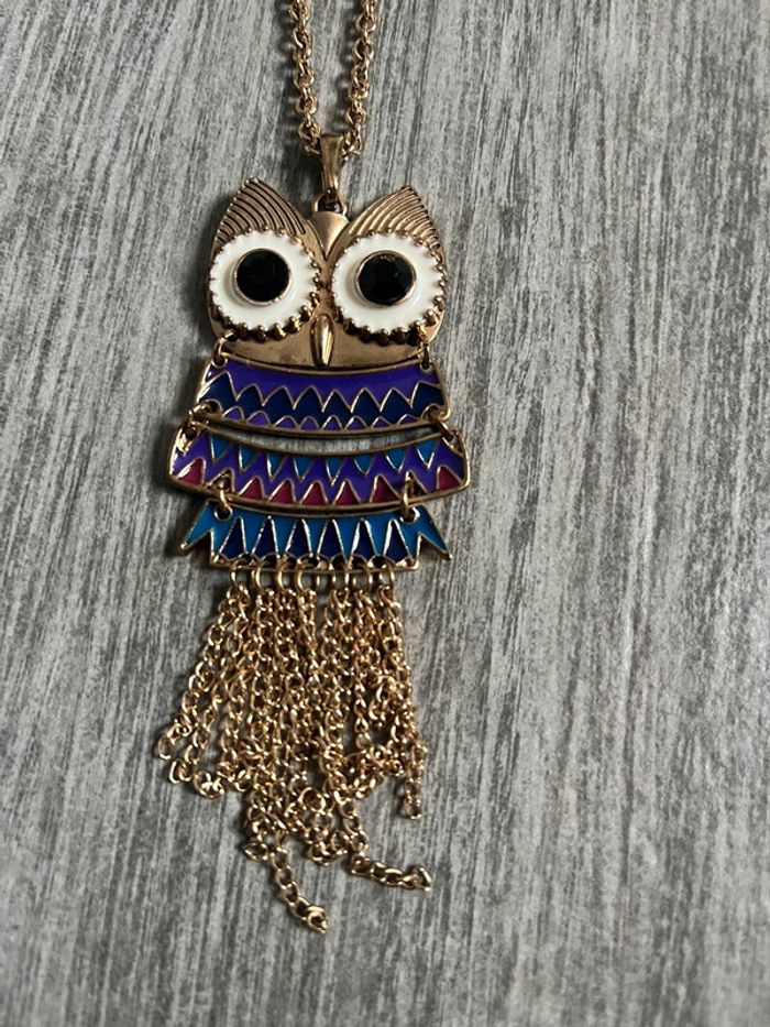 Collier neuf hibou - photo numéro 2