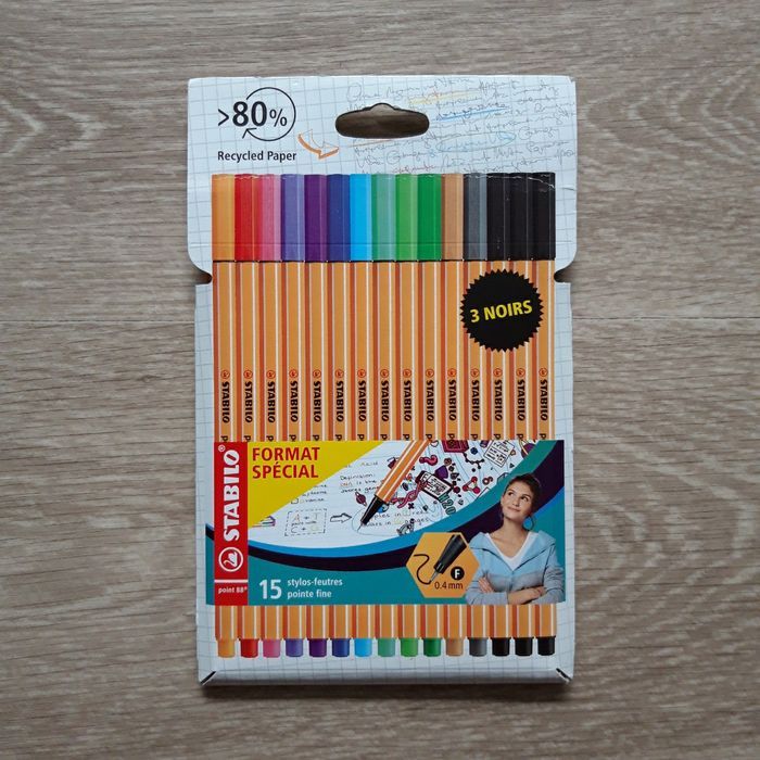 Lot de 15 stylo-feutres pointe fine Stabilo NEUF