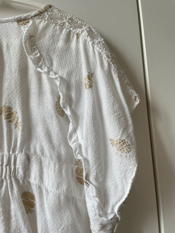 Haut blanc ikks broderie 3 ans - photo numéro 3