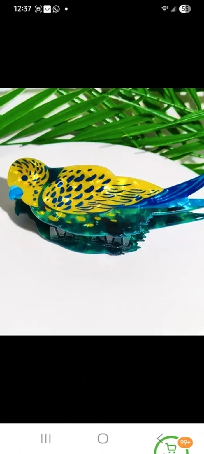 Pince a cheveux l oiseau bleu. - photo numéro 2